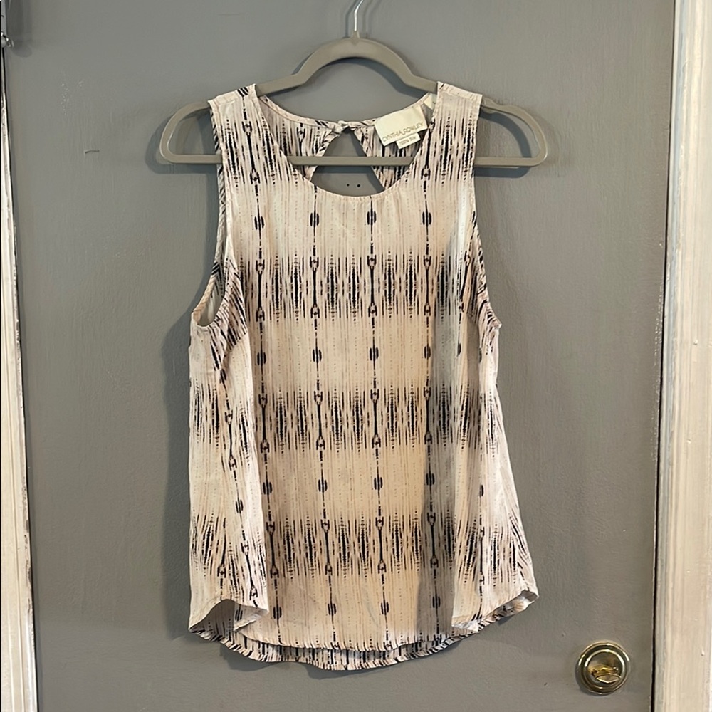Cynthia Rowley‎ 100% Silk Tank Top Neutral L